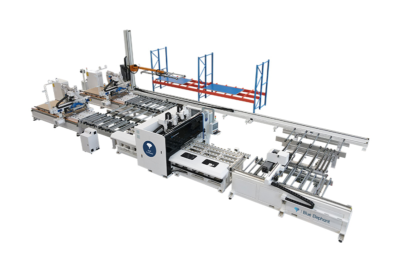 Professional Labeling CNC Drilling and Cutting Production Line with Intelligent Material Silo