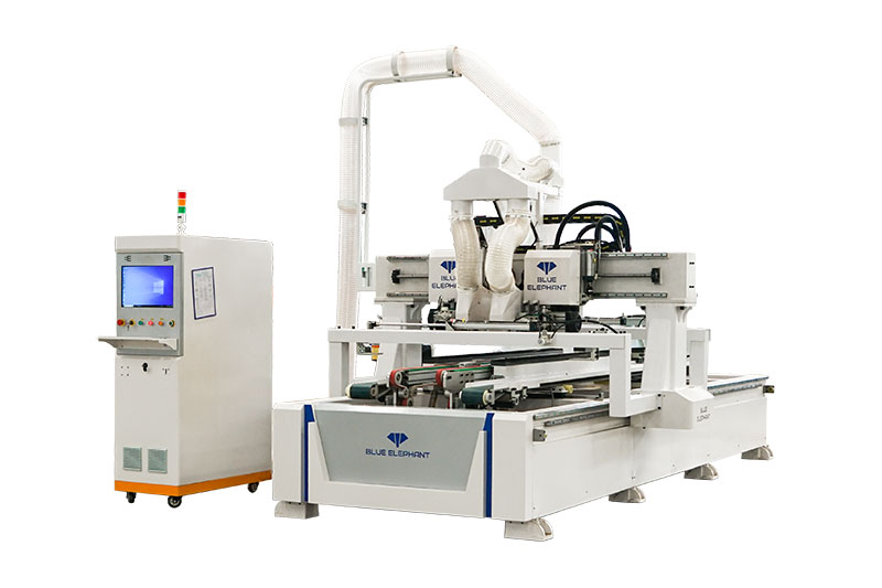 High Efficiency CNC Through Type 4 Sides Wood Door Cutting Saw for Sale