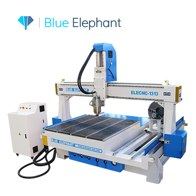 ELECNC 1313 Small Rotary Axis CNC Machine for Stair Handrails