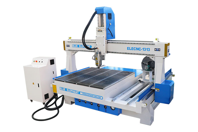 ELECNC 1313 Small Rotary Axis CNC Machine for Stair Handrails
