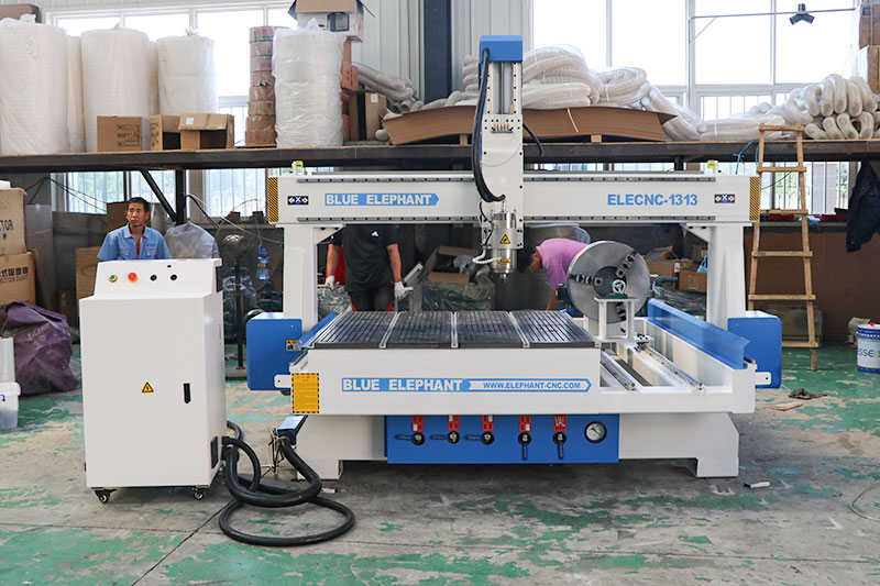 ELECNC 1313 Small Rotary Axis CNC Machine for Stair Handrails
