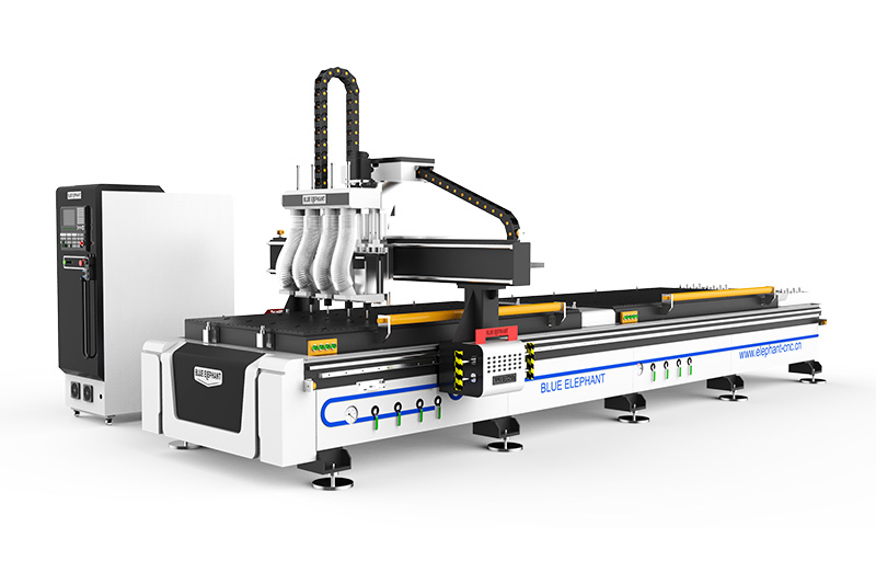 1325 4x8 Four-Spindle CNC Wood Router Furniture Making Machine with Two Worktables