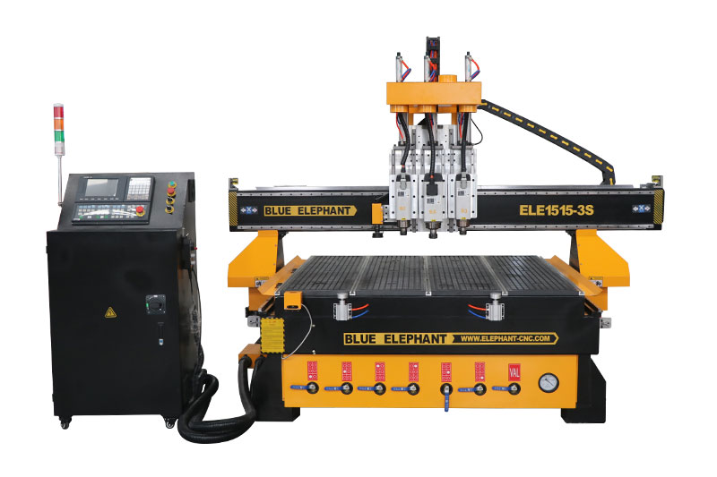 Multihead Best CCD Camera Wood Cutting Machine with 3 Spindles