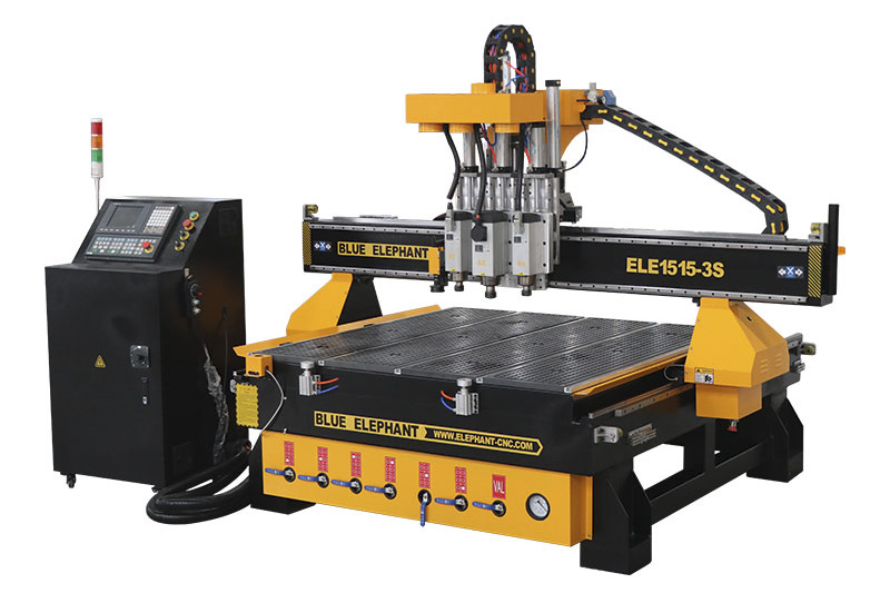 Multihead Best CCD Camera Wood Cutting Machine with 3 Spindles