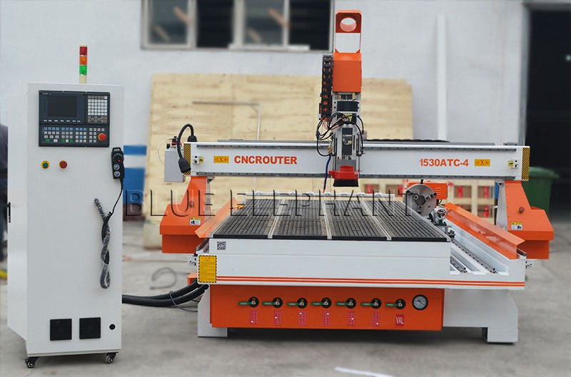 Packaging Process for 1530 4 Axis ATC Cnc Wood Router of Blue Elephant Cnc