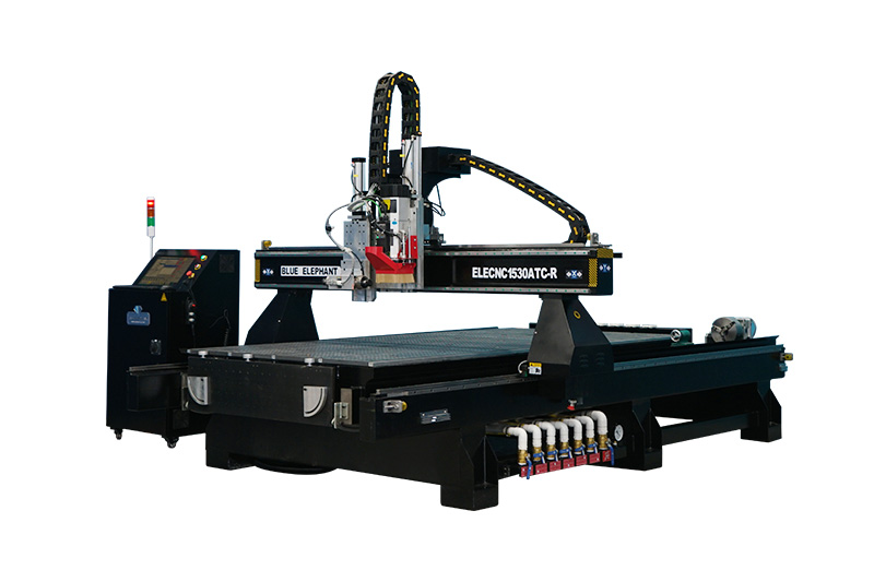 Latest 5x10 Rotary Axis CNC Router with Auto Tool Changer and Horizontal Spindle for Sale