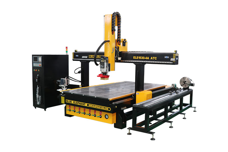 1530 Carousel ATC CNC Router with Rotary Device for Cylindrical Objects