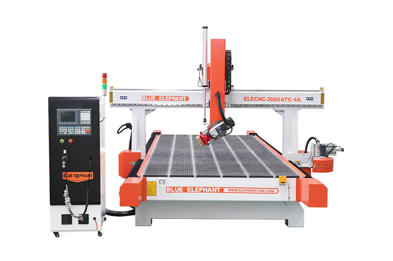 Industrial 2060 ATC 4 Axis 3D CNC Wood Carving Machine