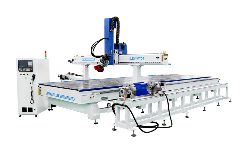 Industrial 2070 Carousel  4 Axis ATC CNC Router Machine with Rotary Device