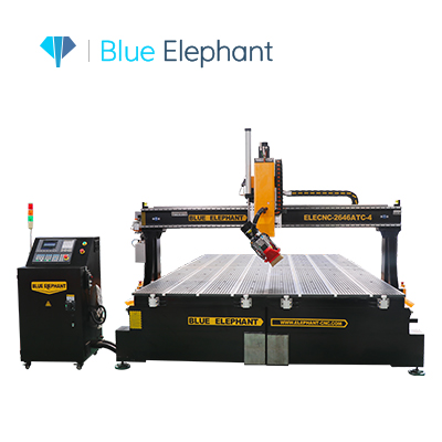 2024 New Design 2646 4-Axis CNC Router with Automatic Tool Changer and Detachable Bed