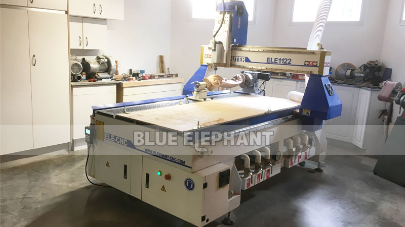 4 Axis Woodworking CNC Machine with rotary device for our Canadian customer (2)