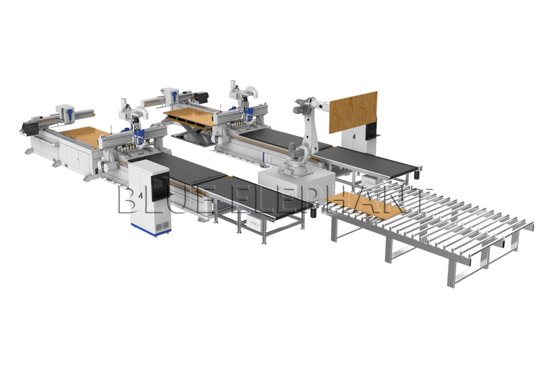 Nesting CNC Machine Cell Furniture Cutting Production Line