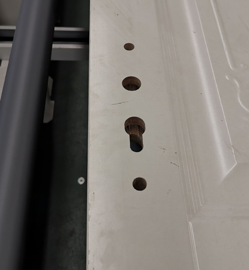 door lock hole machine sample