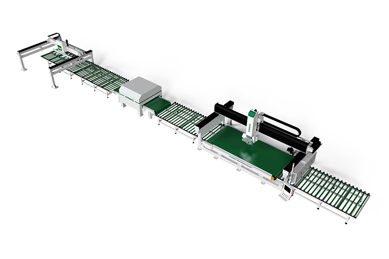 Industrial 5 Axis CNC Granite Bridge Saw Machine Slab Cutting Line for Ceramic, Marble, and Stone