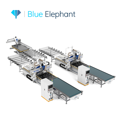 Intelligent Labeling and Nesting Cell for Panel Furniture Automatic Production Line Nesting Solutions