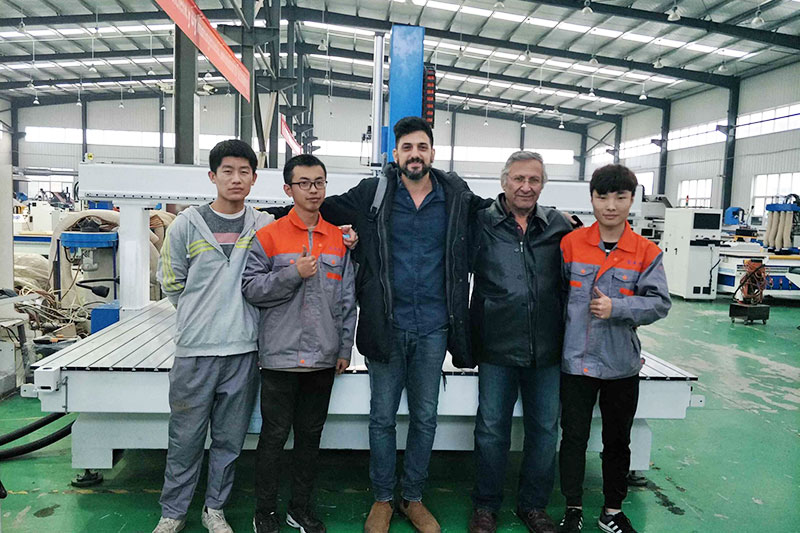 Israeli Customers Visit for Multi Spindle Woodwork Machine