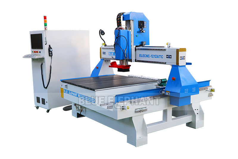 Mini 1212 4x4 4 Axis Linear ATC CNC Router with Rotary Device