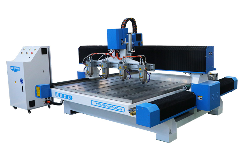 Multi Head Stone CNC Machine 3D Stone Carving Machine with 4 Spindles