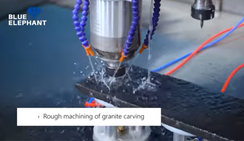 Rough Machining of Granite Carving