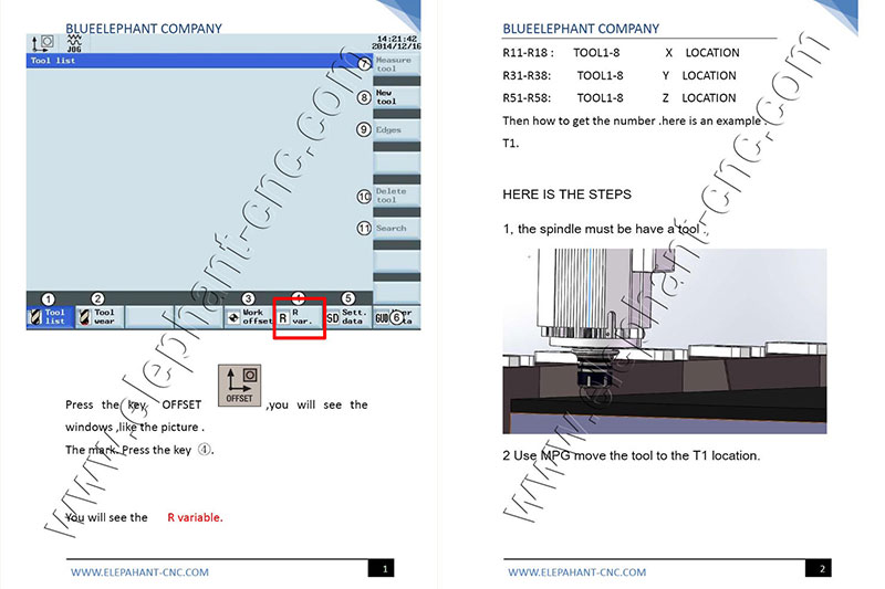 Simense 808D wood ATC cnc router set line tool magazine parameters