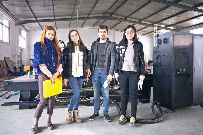 Three Italian customers visited Blue Elephant