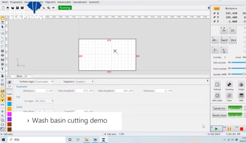 Wash Basin Cutting